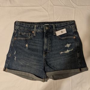 High waisted OG straight jean shorts